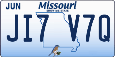 MO license plate JI7V7Q