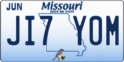 MO license plate JI7Y0M