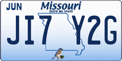 MO license plate JI7Y2G