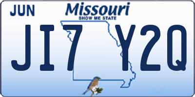 MO license plate JI7Y2Q