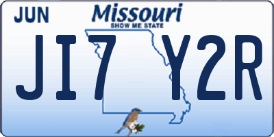MO license plate JI7Y2R