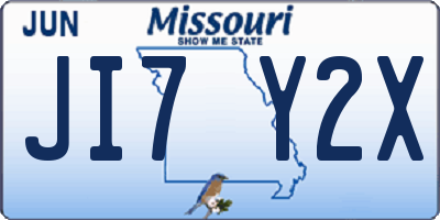 MO license plate JI7Y2X
