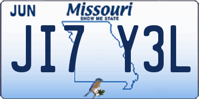 MO license plate JI7Y3L