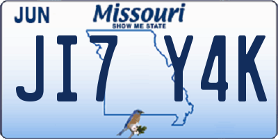 MO license plate JI7Y4K