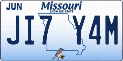 MO license plate JI7Y4M