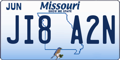 MO license plate JI8A2N