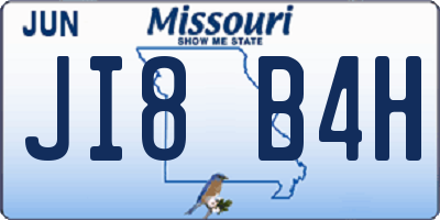 MO license plate JI8B4H