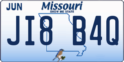 MO license plate JI8B4Q