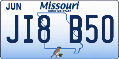 MO license plate JI8B5O
