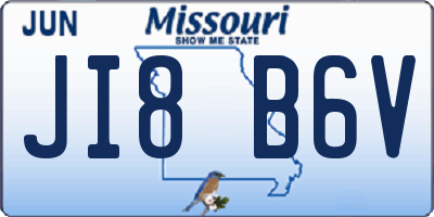MO license plate JI8B6V