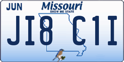 MO license plate JI8C1I