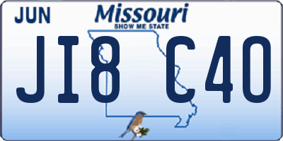 MO license plate JI8C4O