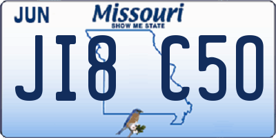 MO license plate JI8C5O