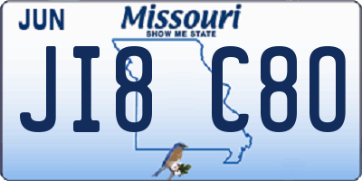MO license plate JI8C8O