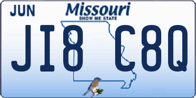 MO license plate JI8C8Q