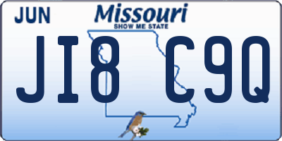 MO license plate JI8C9Q