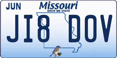 MO license plate JI8D0V