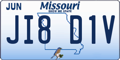 MO license plate JI8D1V