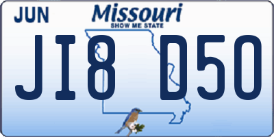 MO license plate JI8D5O