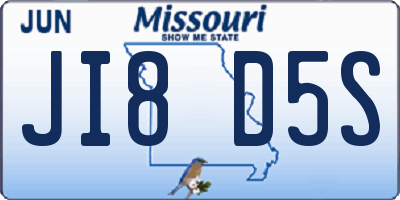 MO license plate JI8D5S