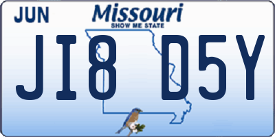 MO license plate JI8D5Y