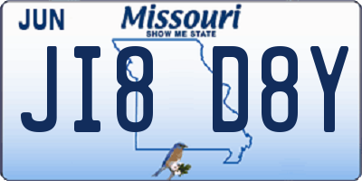 MO license plate JI8D8Y
