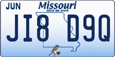 MO license plate JI8D9Q