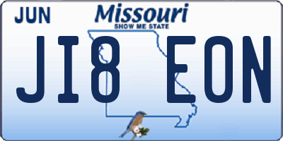 MO license plate JI8E0N