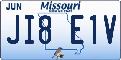 MO license plate JI8E1V