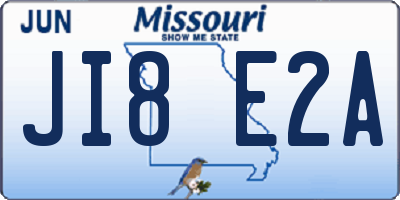 MO license plate JI8E2A