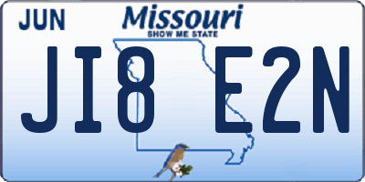 MO license plate JI8E2N