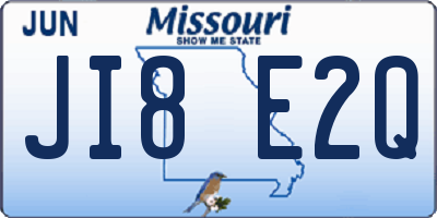 MO license plate JI8E2Q