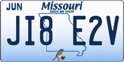 MO license plate JI8E2V