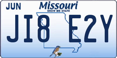 MO license plate JI8E2Y