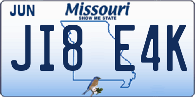 MO license plate JI8E4K
