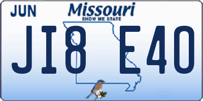 MO license plate JI8E4O