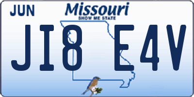 MO license plate JI8E4V
