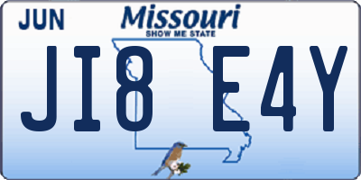 MO license plate JI8E4Y