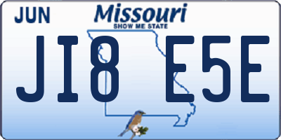MO license plate JI8E5E