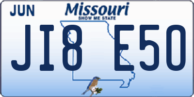 MO license plate JI8E5O