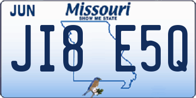 MO license plate JI8E5Q