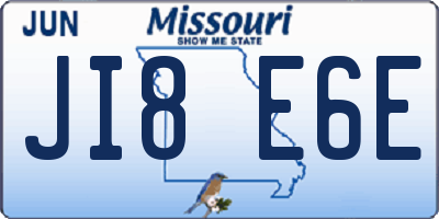 MO license plate JI8E6E