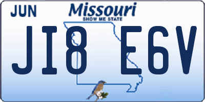 MO license plate JI8E6V