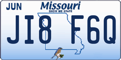MO license plate JI8F6Q