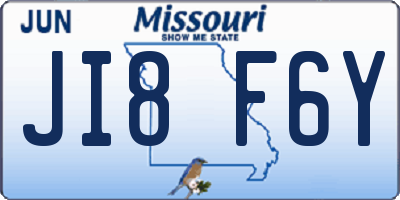 MO license plate JI8F6Y