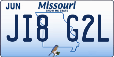 MO license plate JI8G2L
