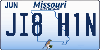 MO license plate JI8H1N
