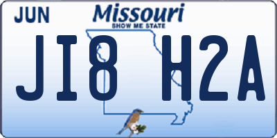 MO license plate JI8H2A