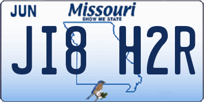 MO license plate JI8H2R