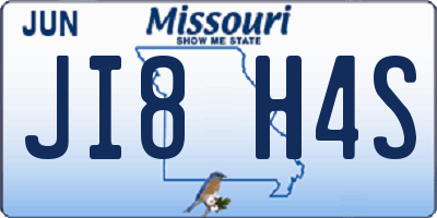 MO license plate JI8H4S